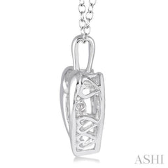 1/20 Ctw Diamond Emotion Pendant in Sterling Silver with Chain 1/20 Ctw Diamond Emotion Pendant in Sterling Silver with Chain