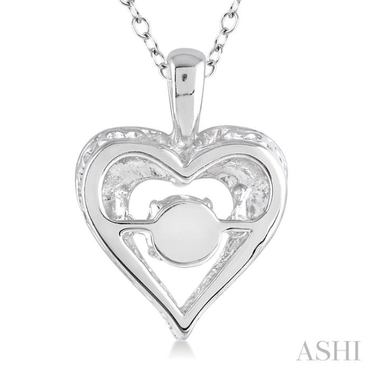 1/20 Ctw Diamond Emotion Pendant in Sterling Silver with Chain 1/20 Ctw Diamond Emotion Pendant in Sterling Silver with Chain