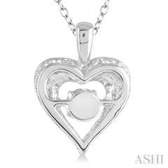 1/20 Ctw Diamond Emotion Pendant in Sterling Silver with Chain 1/20 Ctw Diamond Emotion Pendant in Sterling Silver with Chain