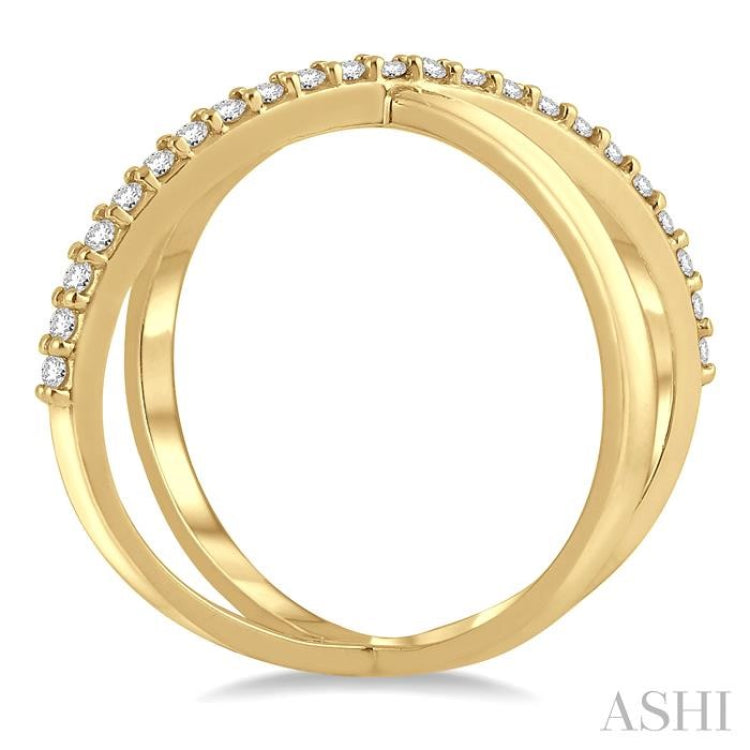 1/4 ctw Round Cut Diamond 'X' Ring in 14K Yellow Gold 1/4 ctw Round Cut Diamond 'X' Ring in 14K Yellow Gold