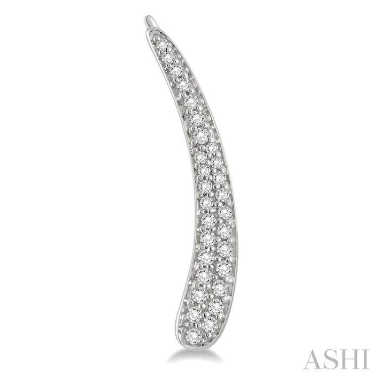1/2 Ctw Round Cut Diamond Bar Climbers Earrings in 14K White Gold 1/2 Ctw Round Cut Diamond Bar Climbers Earrings in 14K White Gold