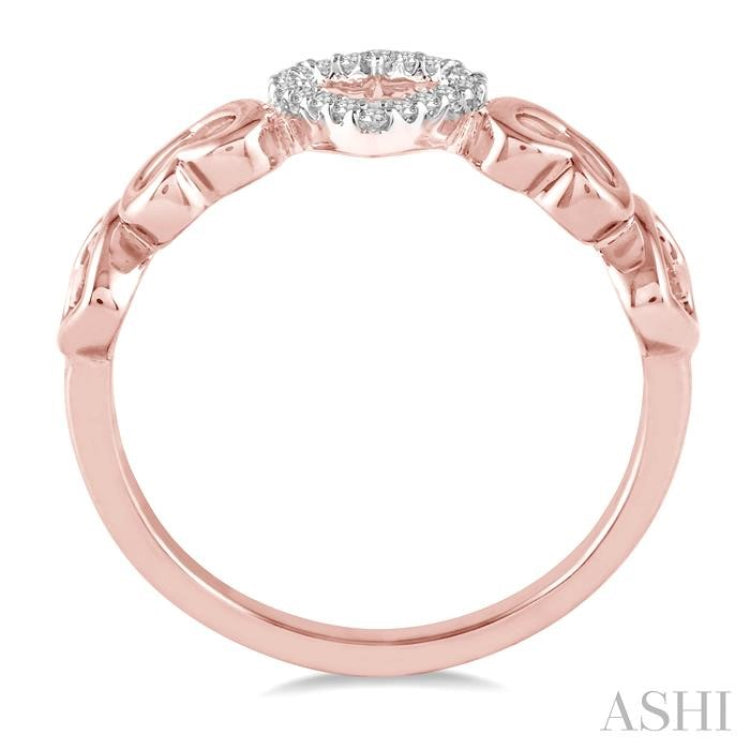 1/20 Ctw Hearty Affair Round Cut Diamond Ladies Ring in 10K Rose Gold 1/20 Ctw Hearty Affair Round Cut Diamond Ladies Ring in 10K Rose Gold