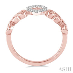 1/20 Ctw Hearty Affair Round Cut Diamond Ladies Ring in 10K Rose Gold 1/20 Ctw Hearty Affair Round Cut Diamond Ladies Ring in 10K Rose Gold
