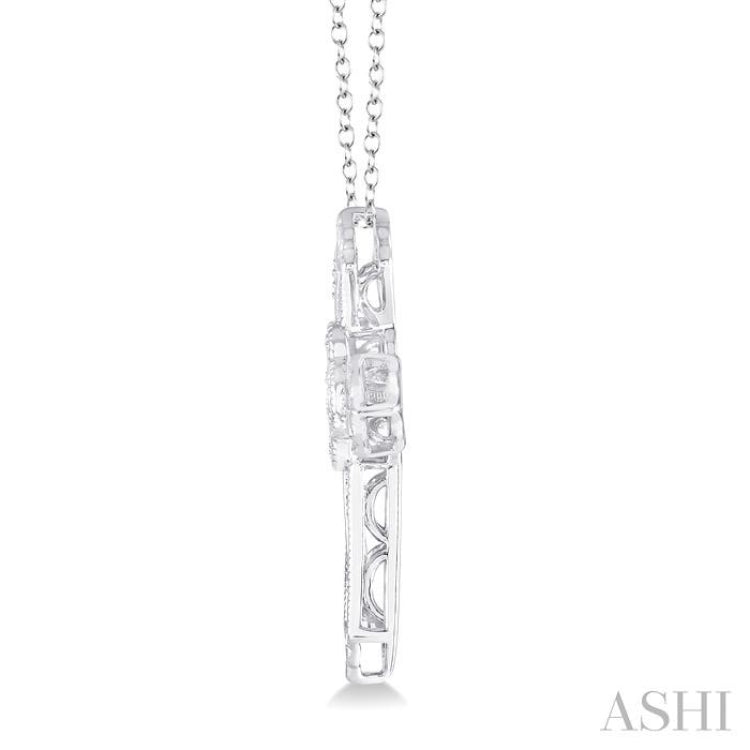1/20 Ctw Cross Charm Round Cut Diamond Emotion Pendant With Cable Chain in Sterling Silver 1/20 Ctw Cross Charm Round Cut Diamond Emotion Pendant With Cable Chain in Sterling Silver