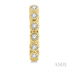 1/10 ctw Round Cut Diamond Huggie Petite Earrings in 10K Yellow Gold 1/10 ctw Round Cut Diamond Huggie Petite Earrings in 10K Yellow Gold