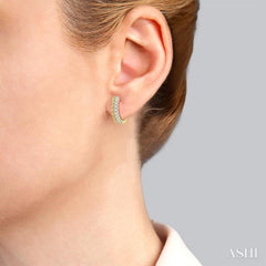 1/10 ctw Circular Bead & Round Cut Diamond Huggie Petite Earrings in 10K Yellow Gold 1/10 ctw Circular Bead & Round Cut Diamond Huggie Petite Earrings in 10K Yellow Gold