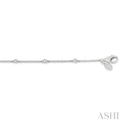 1/6 Ctw Circular Mount Round Cut Diamond Station Bracelet in 10K White Gold 1/6 Ctw Circular Mount Round Cut Diamond Station Bracelet in 10K White Gold