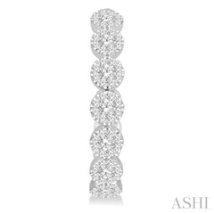 2 ctw Lovebright Round Cut Diamond Hoop Earrings in 14K White Gold 2 ctw Lovebright Round Cut Diamond Hoop Earrings in 14K White Gold