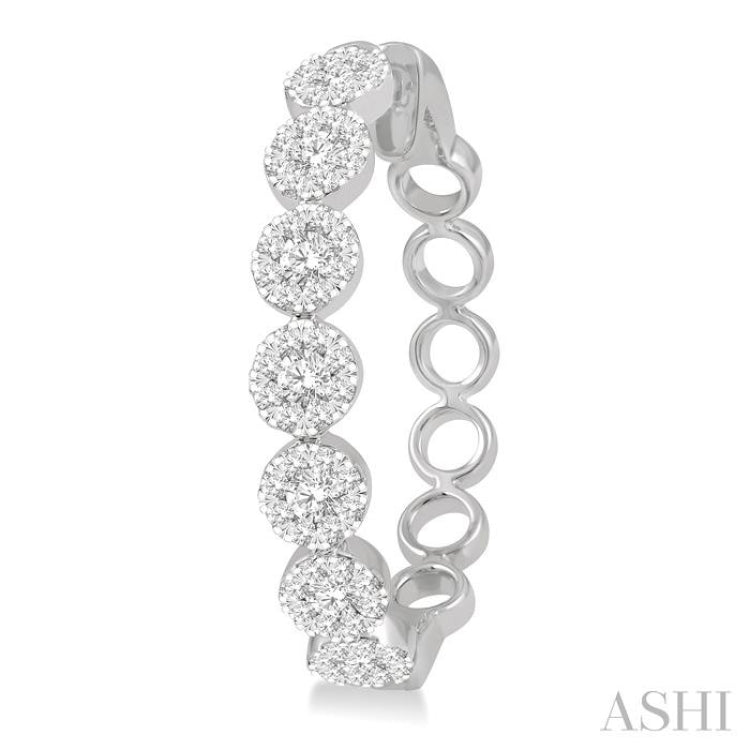 2 ctw Lovebright Round Cut Diamond Hoop Earrings in 14K White Gold 2 ctw Lovebright Round Cut Diamond Hoop Earrings in 14K White Gold