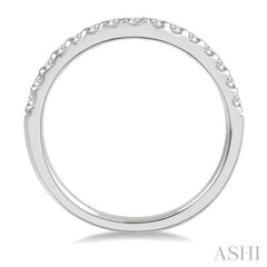 1/3 ctw Arched Center Round Cut Diamond Wedding Band in 14K White Gold 1/3 ctw Arched Center Round Cut Diamond Wedding Band in 14K White Gold