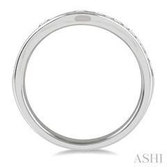 3/4 Ctw Round Cut Diamond Inlay Wedding Band in 14K White Gold 3/4 Ctw Round Cut Diamond Inlay Wedding Band in 14K White Gold