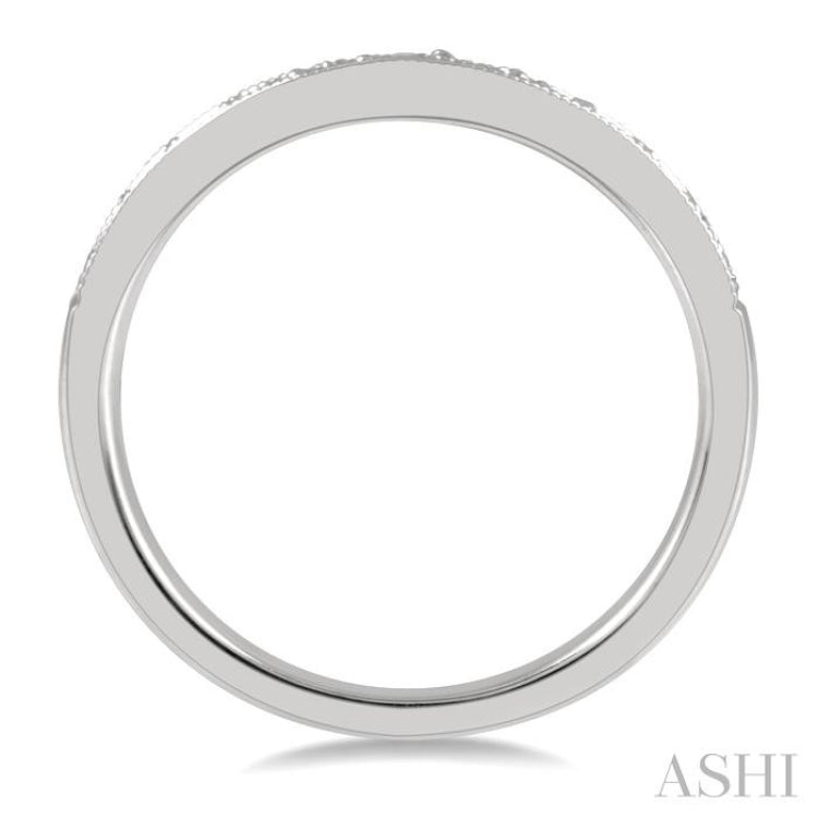 1/3 ctw Arched Round Cut Diamond Wedding Band in 14K White Gold 1/3 ctw Arched Round Cut Diamond Wedding Band in 14K White Gold