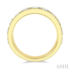 2 ctw Channel Set 11 Stone Round Cut Diamond Wedding Band in 14K Yellow Gold 2 ctw Channel Set 11 Stone Round Cut Diamond Wedding Band in 14K Yellow Gold