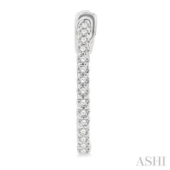 1/2 ctw Inside-Out Round Cut Diamond Hoop Earrings in 14K White Gold 1/2 ctw Inside-Out Round Cut Diamond Hoop Earrings in 14K White Gold