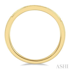 1/10 ctw Arched Round Cut Diamond Wedding Band in 14K Yellow Gold 1/10 ctw Arched Round Cut Diamond Wedding Band in 14K Yellow Gold