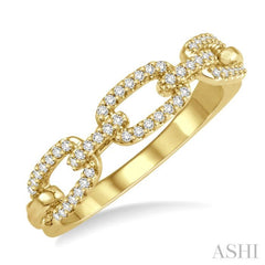 1/5 ctw Interlocked Links Round Cut Diamond Ladies Ring in 14K Yellow Gold 1/5 ctw Interlocked Links Round Cut Diamond Ladies Ring in 14K Yellow Gold