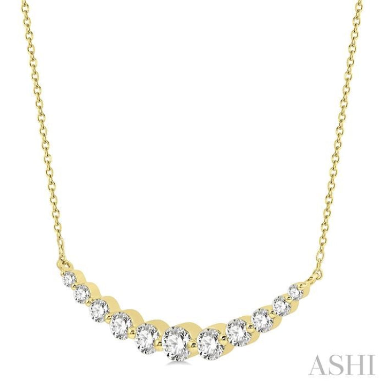 3/4 Ctw Diamond Smile Necklace in 14K Yellow Gold 3/4 Ctw Diamond Smile Necklace in 14K Yellow Gold