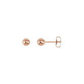 14K Rose 4 mm Ball Earrings