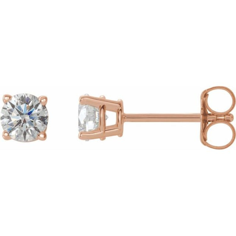 14K Rose 1/2 CTW Natural Diamond Stud Earrings 14K Rose 1/2 CTW Natural Diamond Stud Earrings