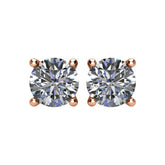 14K Rose 2 CTW Natural Diamond Earrings