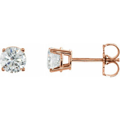 14K Rose 1 CTW Natural Diamond Stud Earrings 14K Rose 1 CTW Natural Diamond Stud Earrings