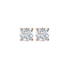 14K Rose 1 CTW Natural Diamond Stud Earrings 14K Rose 1 CTW Natural Diamond Stud Earrings