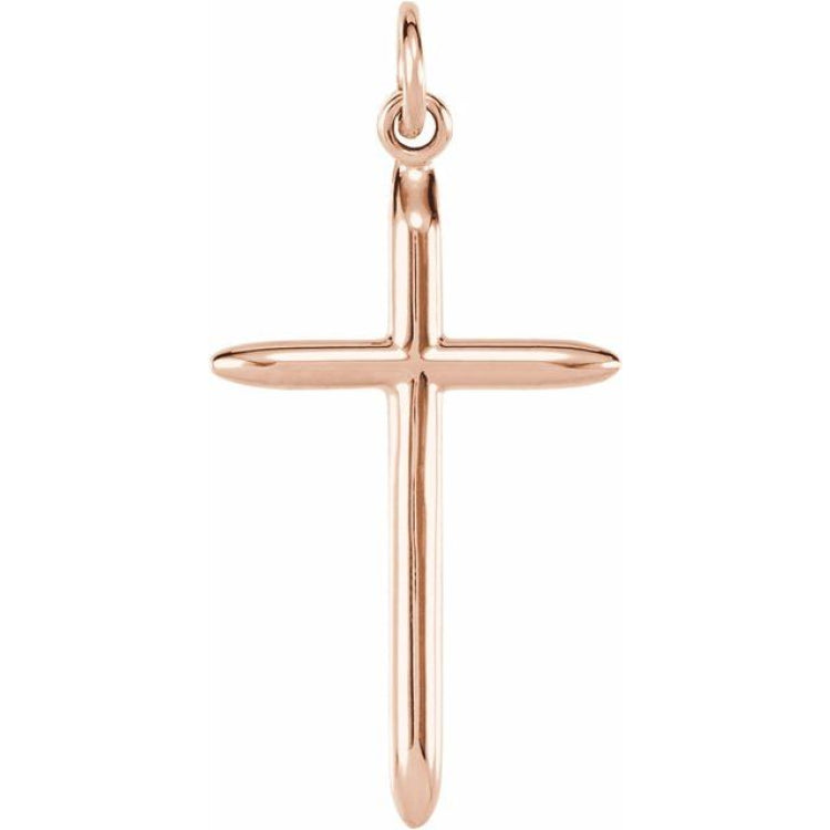 14K Rose 25.7x14 mm Cross Pendant 14K Rose 25.7x14 mm Cross Pendant