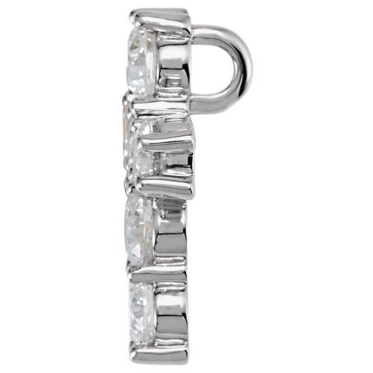 Platinum 1 3/8 CTW Natural Diamond Cross Pendant Platinum 1 3/8 CTW Natural Diamond Cross Pendant