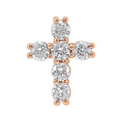 14K Rose 1/4 CTW Natural Diamond Cross Pendant 14K Rose 1/4 CTW Natural Diamond Cross Pendant