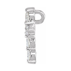 Platinum 1/4 CTW Natural Diamond Cross Pendant Platinum 1/4 CTW Natural Diamond Cross Pendant