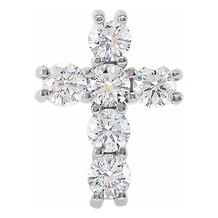 Platinum 1/2 CTW Natural Diamond Cross Pendant Platinum 1/2 CTW Natural Diamond Cross Pendant