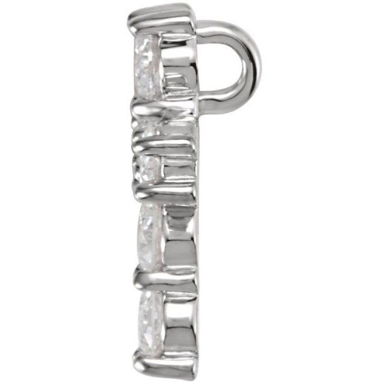Platinum 1/2 CTW Natural Diamond Cross Pendant Platinum 1/2 CTW Natural Diamond Cross Pendant