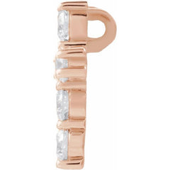 14K Rose 9/10 CTW Natural Diamond Cross Pendant 14K Rose 9/10 CTW Natural Diamond Cross Pendant