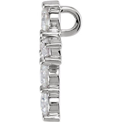 Platinum 1 1/6 CTW Natural Diamond Cross Pendant Platinum 1 1/6 CTW Natural Diamond Cross Pendant