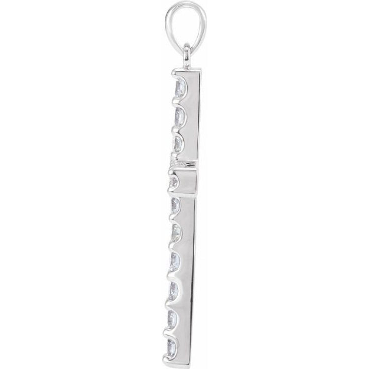 Platinum 1/4 CTW Natural Diamond Cross Pendant Platinum 1/4 CTW Natural Diamond Cross Pendant