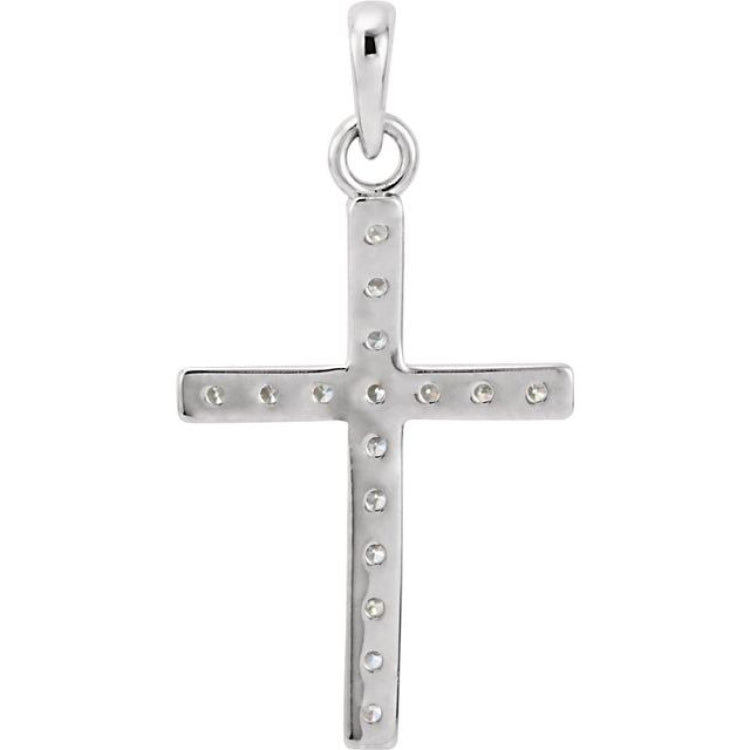 Platinum 1/5 CTW Natural Diamond Cross Pendant Platinum 1/5 CTW Natural Diamond Cross Pendant