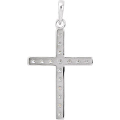 Platinum 1/2 CTW Natural Diamond Cross Pendant Platinum 1/2 CTW Natural Diamond Cross Pendant