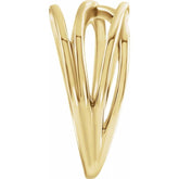 14K Yellow Criss-Cross Ring