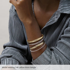 14K Yellow Engravable 6 mm Half Round Bangle 7 1/2" Bracelet 14K Yellow Engravable 6 mm Half Round Bangle 7 1/2" Bracelet