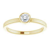 14K Yellow 1/4 CT Natural Diamond Ring
