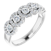 14K White 3/4 CTW Natural Diamond Anniversary Band