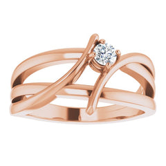14K Rose 1/8 CT Natural Diamond Ring 14K Rose 1/8 CT Natural Diamond Ring