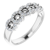 14K White 5/8 CTW Natural Diamond Anniversary Band