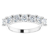 14K White 1 1/3 CTW Natural Diamond Anniversary Band
