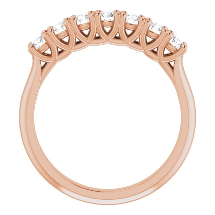 14K Rose 1/2 CTW Natural Diamond Seven-Stone Anniversary Band 14K Rose 1/2 CTW Natural Diamond Seven-Stone Anniversary Band