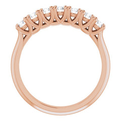14K Rose 1/2 CTW Natural Diamond Seven-Stone Anniversary Band 14K Rose 1/2 CTW Natural Diamond Seven-Stone Anniversary Band