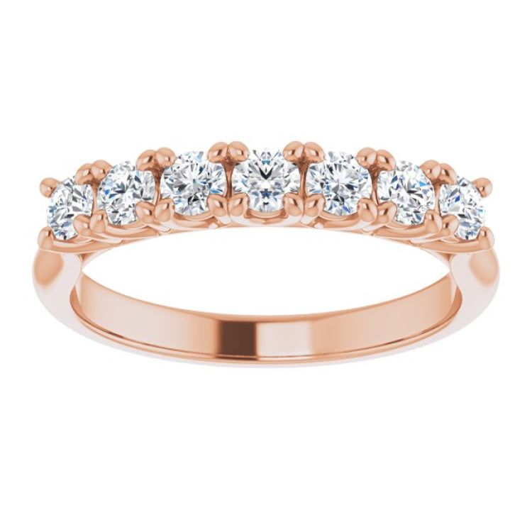 14K Rose 1/2 CTW Natural Diamond Seven-Stone Anniversary Band 14K Rose 1/2 CTW Natural Diamond Seven-Stone Anniversary Band