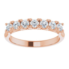 14K Rose 1/2 CTW Natural Diamond Seven-Stone Anniversary Band 14K Rose 1/2 CTW Natural Diamond Seven-Stone Anniversary Band