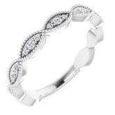 14K White 1/5 CTW Natural Diamond Infinity-Inspired Anniversary Band