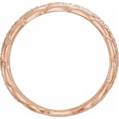 14K Rose 1/4 CTW Natural Diamond Stackable Link Ring 14K Rose 1/4 CTW Natural Diamond Stackable Link Ring